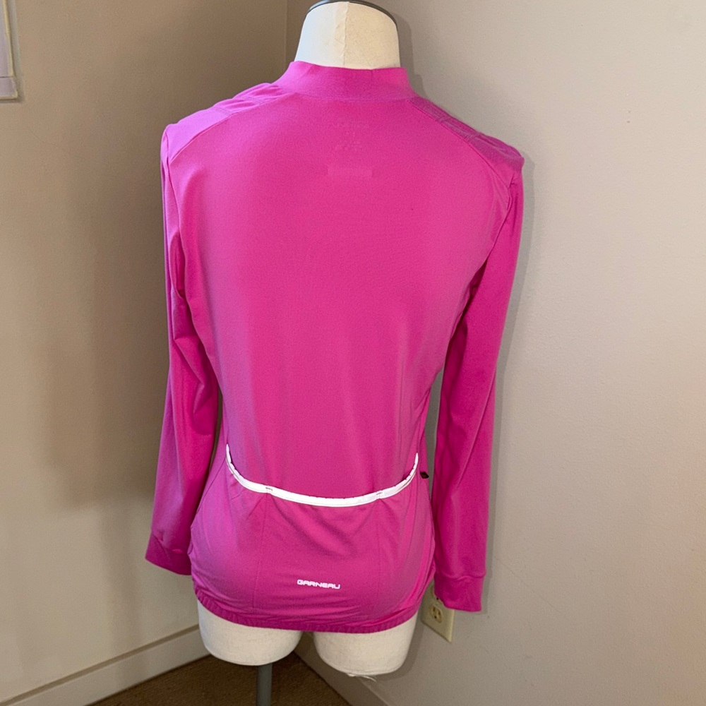 Garneau Breeze Cycling Jersey Pink Long Sleeve Athletic Top Small - Picture 3 of 6